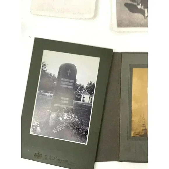 Antique Lot of 17 B&W Sepia Photographs Portraits Wedding 1900's Ephemera OOAK - Picture 6 of 9